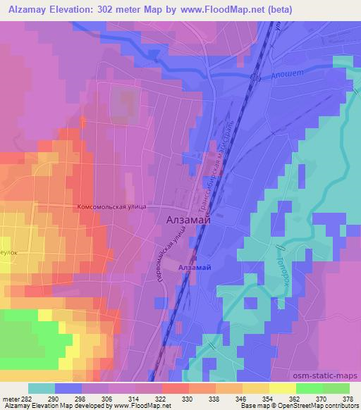 Alzamay,Russia Elevation Map