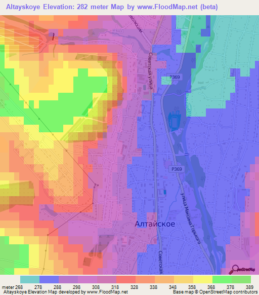 Altayskoye,Russia Elevation Map