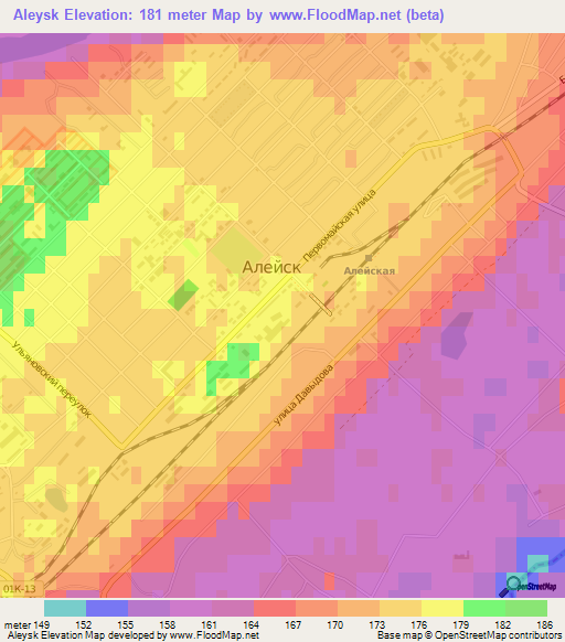 Aleysk,Russia Elevation Map