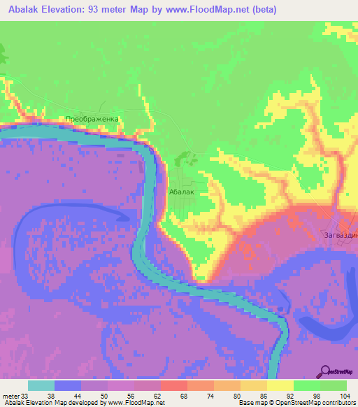 Abalak,Russia Elevation Map