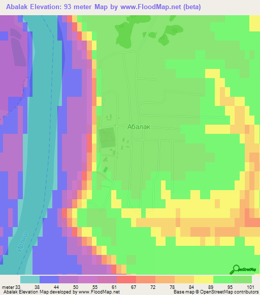 Abalak,Russia Elevation Map