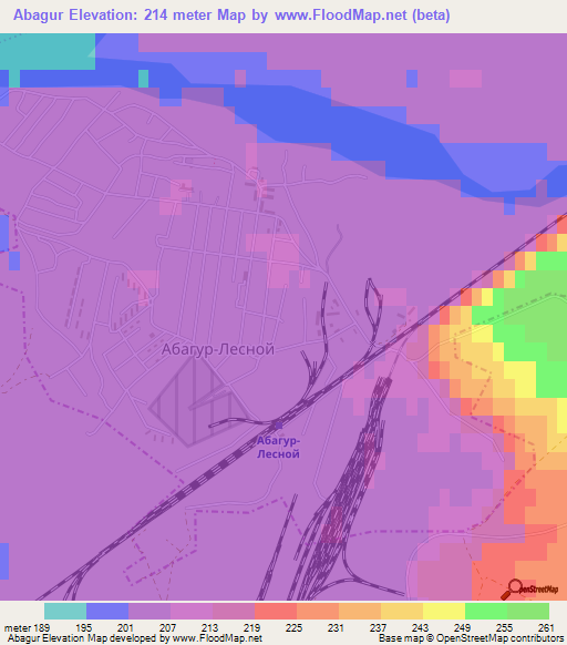 Abagur,Russia Elevation Map