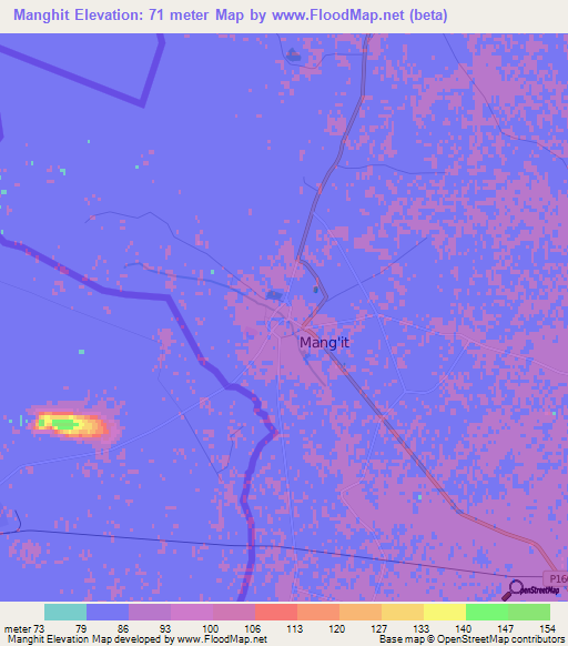 Manghit,Uzbekistan Elevation Map