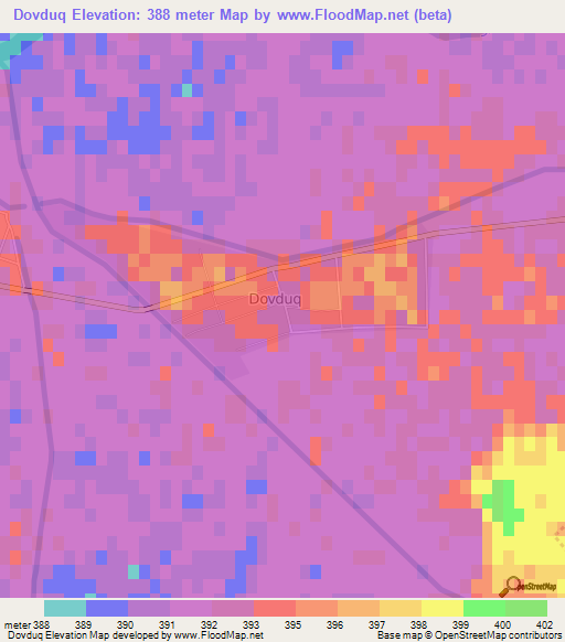 Dovduq,Uzbekistan Elevation Map