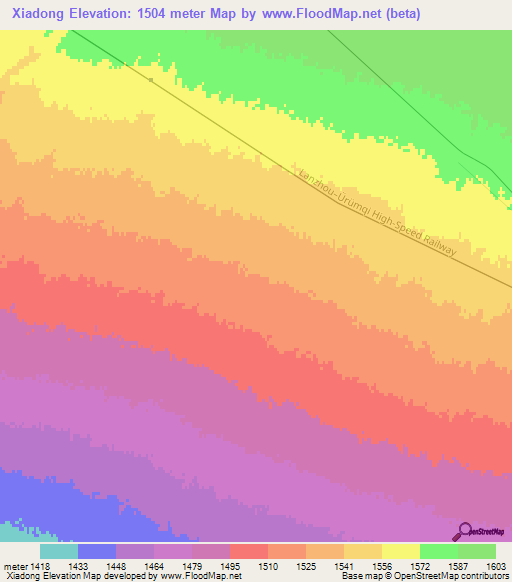 Xiadong,China Elevation Map