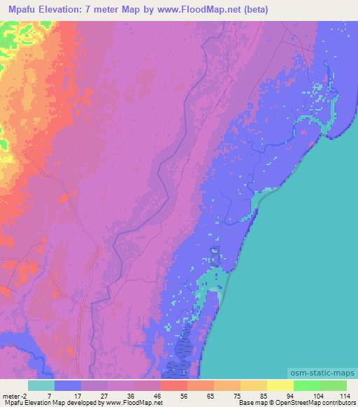 Mpafu,Tanzania Elevation Map