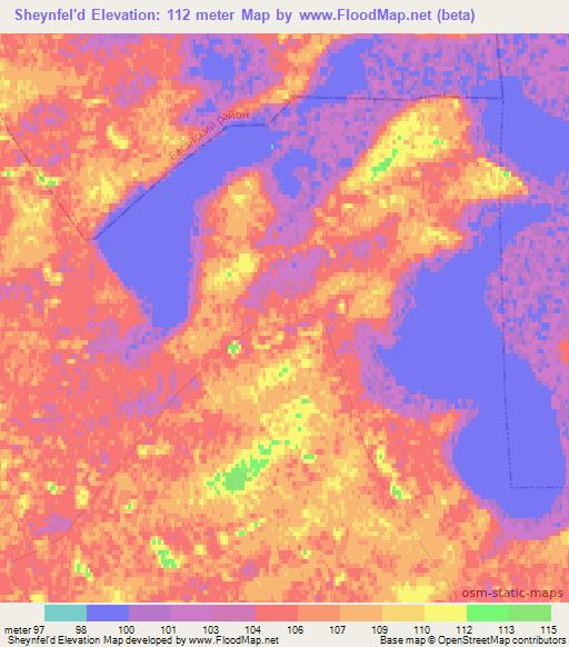 Sheynfel'd,Russia Elevation Map