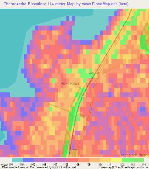 Chernozerka,Russia Elevation Map