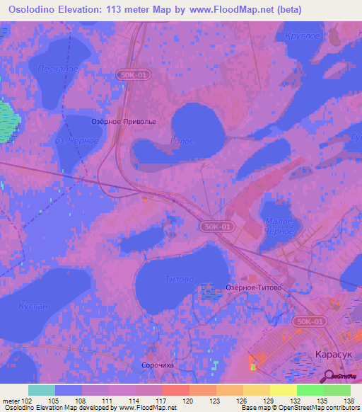 Osolodino,Russia Elevation Map