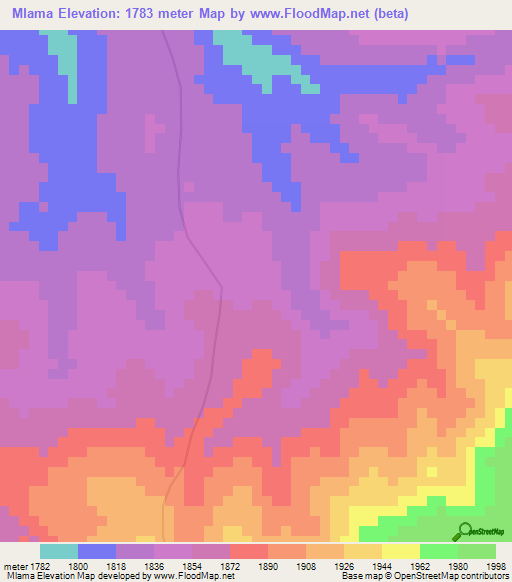 Mlama,Tanzania Elevation Map