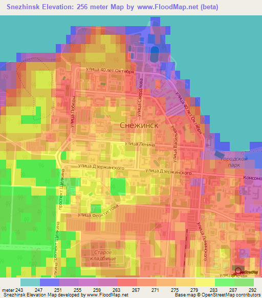 Snezhinsk,Russia Elevation Map