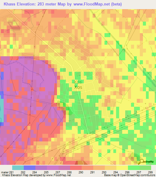 Khass,Uzbekistan Elevation Map