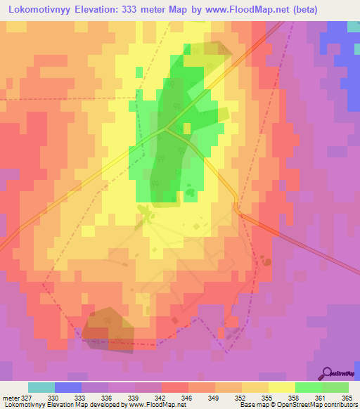 Lokomotivnyy,Russia Elevation Map