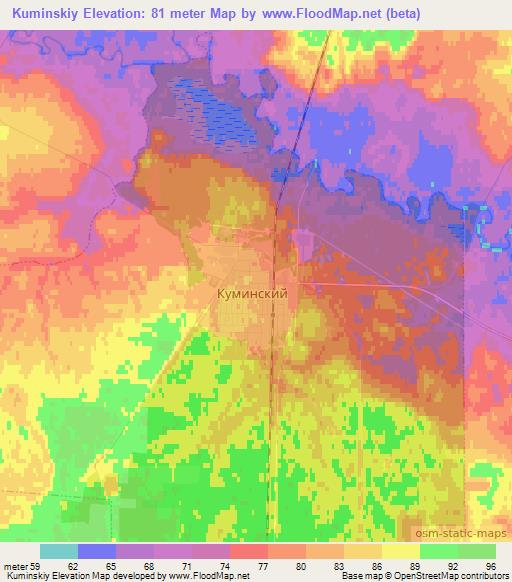 Kuminskiy,Russia Elevation Map