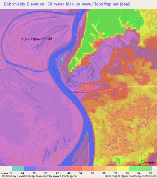 Bobrovskiy,Russia Elevation Map