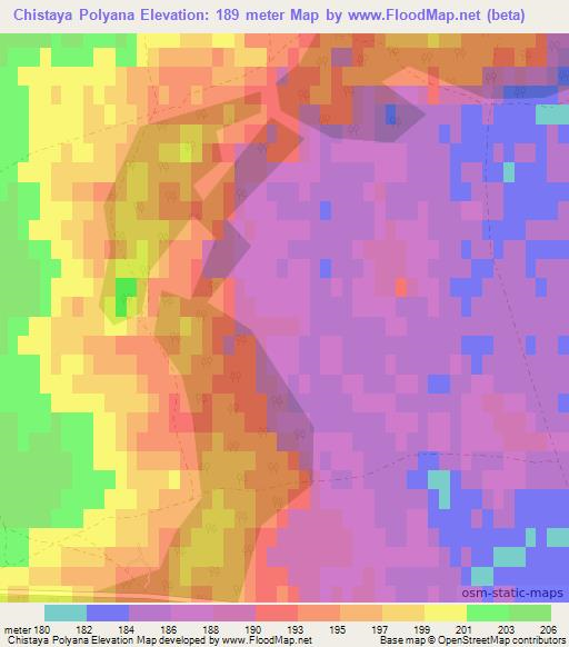 Chistaya Polyana,Russia Elevation Map