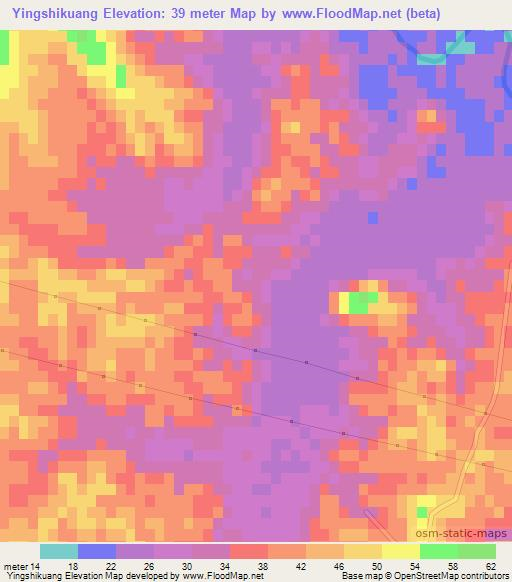 Yingshikuang,China Elevation Map