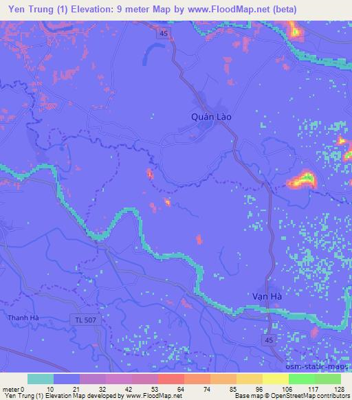 Yen Trung (1),Vietnam Elevation Map