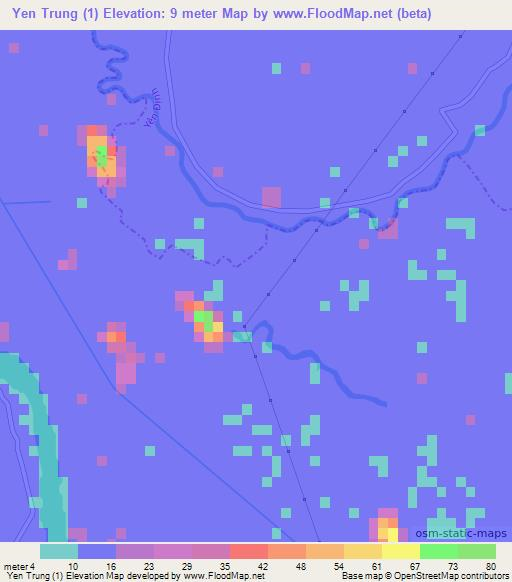 Yen Trung (1),Vietnam Elevation Map