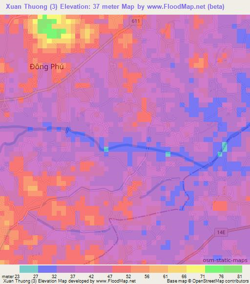 Xuan Thuong (3),Vietnam Elevation Map