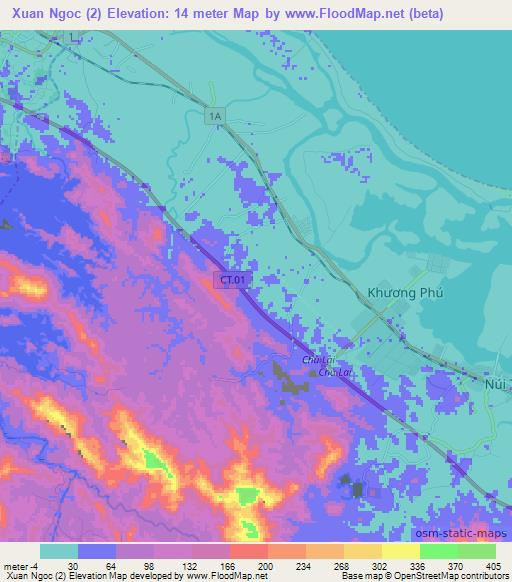 Xuan Ngoc (2),Vietnam Elevation Map
