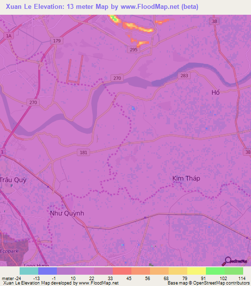 Xuan Le,Vietnam Elevation Map