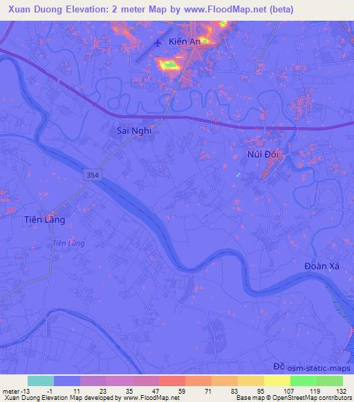 Xuan Duong,Vietnam Elevation Map