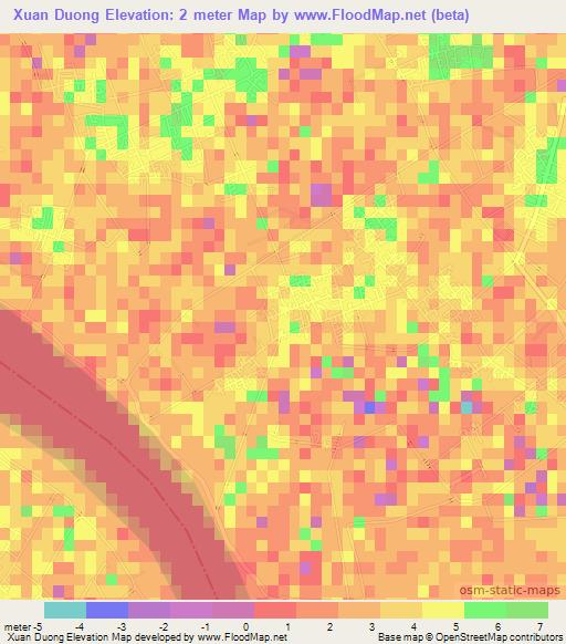 Xuan Duong,Vietnam Elevation Map