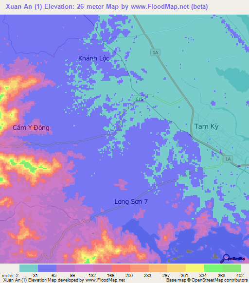 Xuan An (1),Vietnam Elevation Map