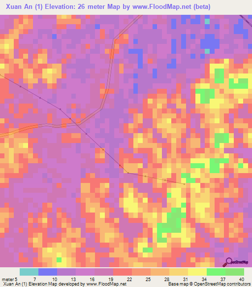 Xuan An (1),Vietnam Elevation Map