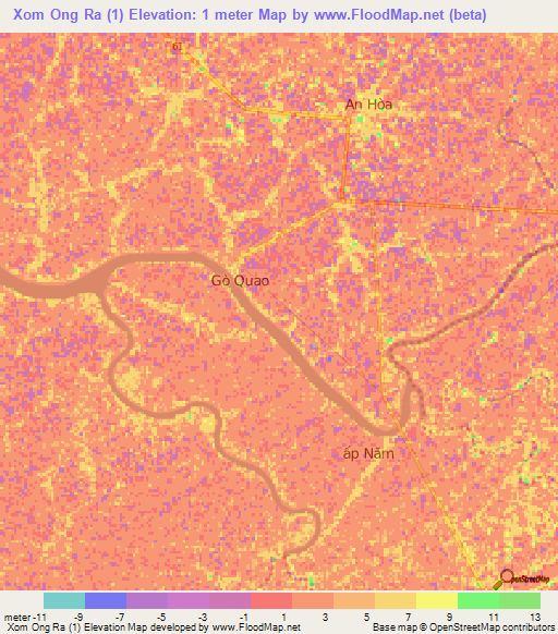 Xom Ong Ra (1),Vietnam Elevation Map