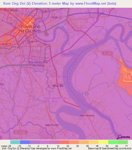 Xom Ong Doi (2),Vietnam Elevation Map