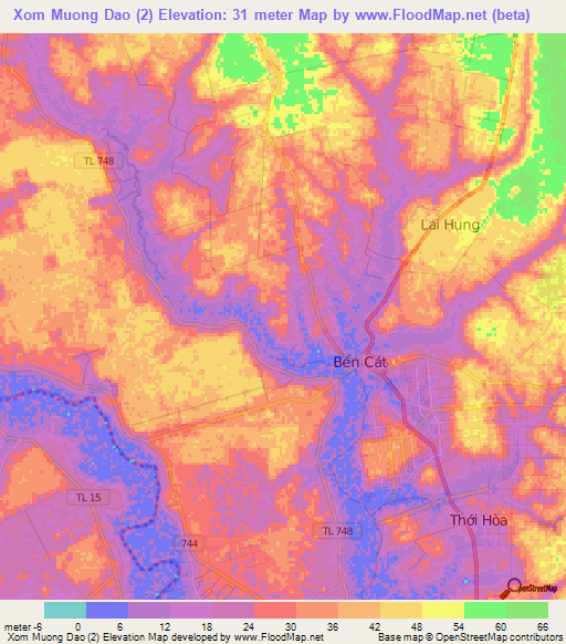 Xom Muong Dao (2),Vietnam Elevation Map