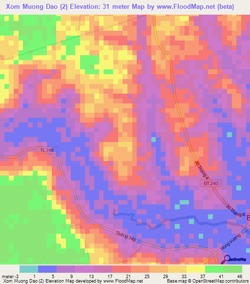 Xom Muong Dao (2),Vietnam Elevation Map