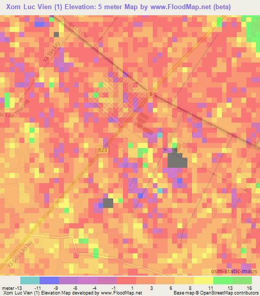 Xom Luc Vien (1),Vietnam Elevation Map