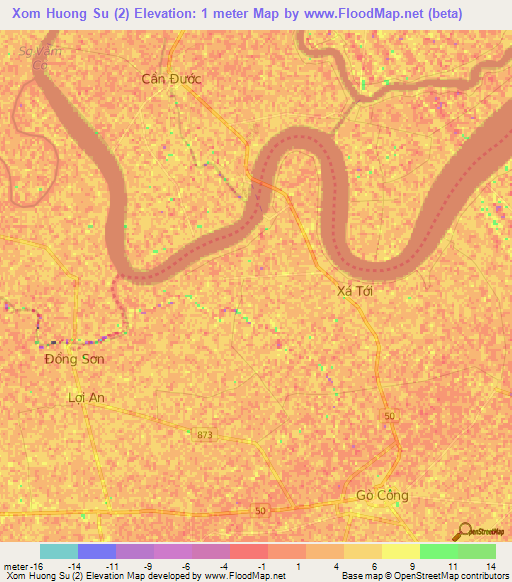 Xom Huong Su (2),Vietnam Elevation Map