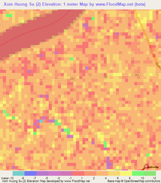 Xom Huong Su (2),Vietnam Elevation Map