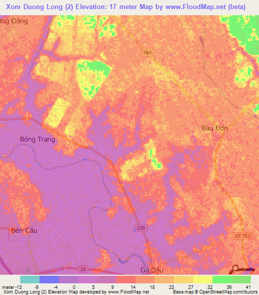 Xom Duong Long (2),Vietnam Elevation Map