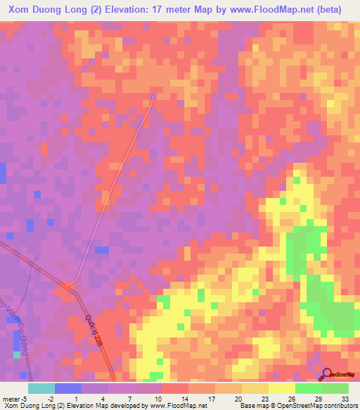 Xom Duong Long (2),Vietnam Elevation Map