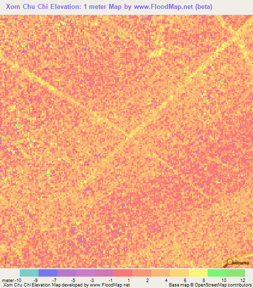 Xom Chu Chi,Vietnam Elevation Map