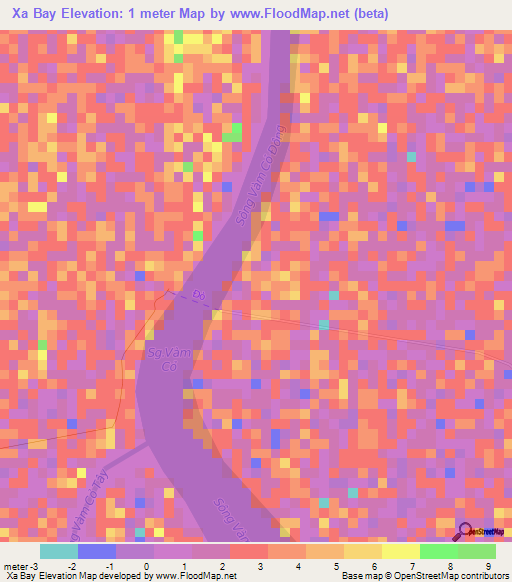 Xa Bay,Vietnam Elevation Map