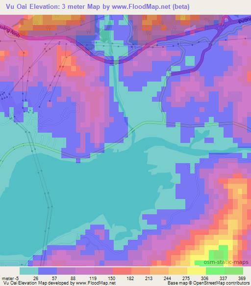 Vu Oai,Vietnam Elevation Map