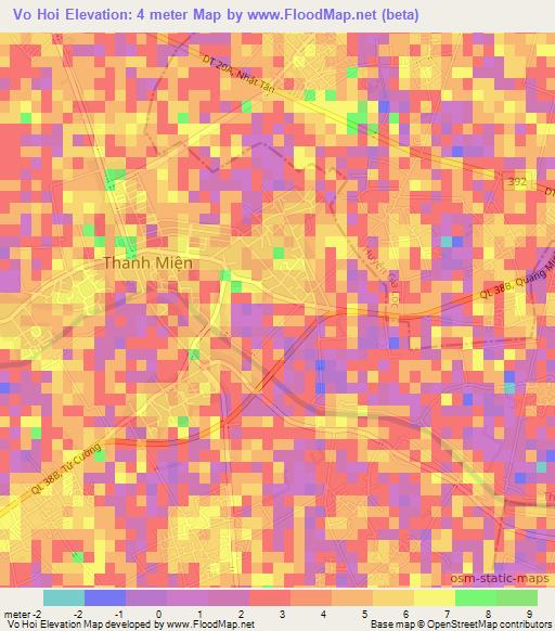 Vo Hoi,Vietnam Elevation Map