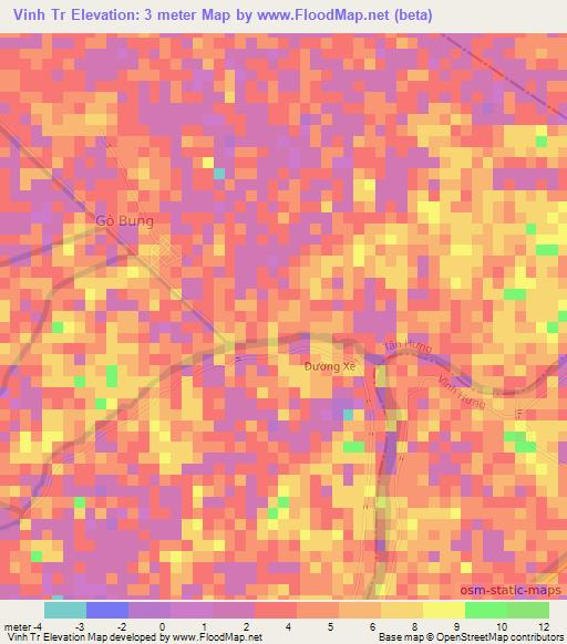 Vinh Tr,Vietnam Elevation Map