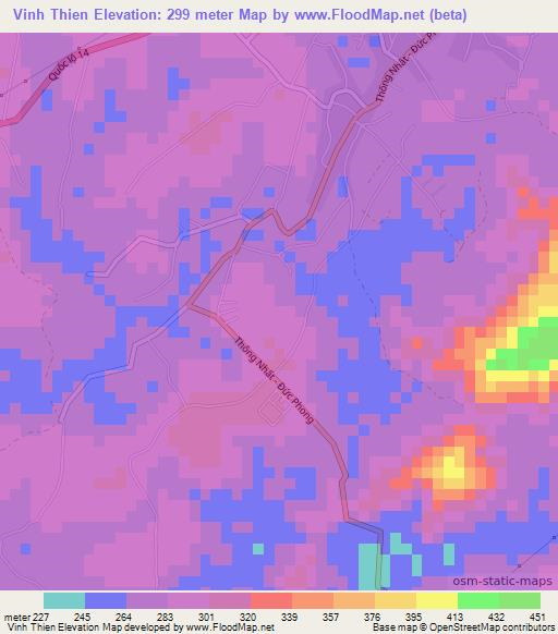 Vinh Thien,Vietnam Elevation Map