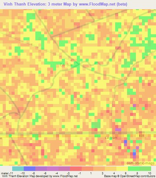 Vinh Thanh,Vietnam Elevation Map