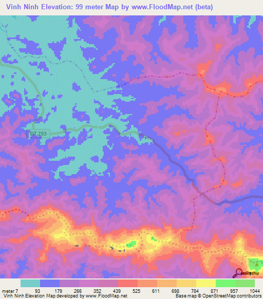 Vinh Ninh,Vietnam Elevation Map