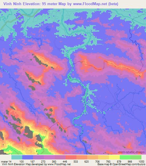 Vinh Ninh,Vietnam Elevation Map