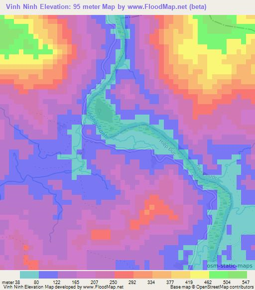 Vinh Ninh,Vietnam Elevation Map