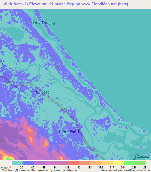 Vinh Nam (1),Vietnam Elevation Map